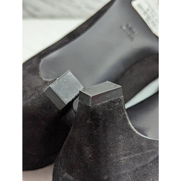 Diane Von Furstenburg Women's Black Suede Peep Toe 1.5" Heel Size 8.5M - Picture 7 of 10